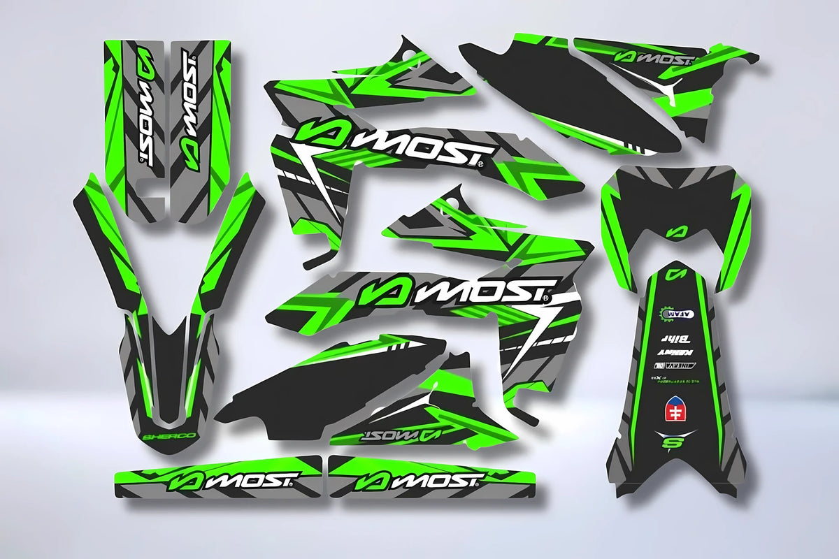 Graphics kit Sherco SE-R / SM-R 50cc 2013-2026 - GREEN