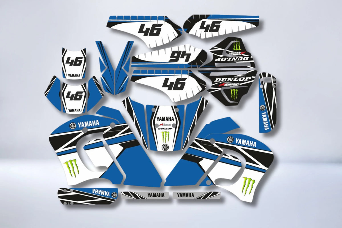 kit gráfico YAMAHA DT 50 ANTES 2002 - AZUL MONSTER
