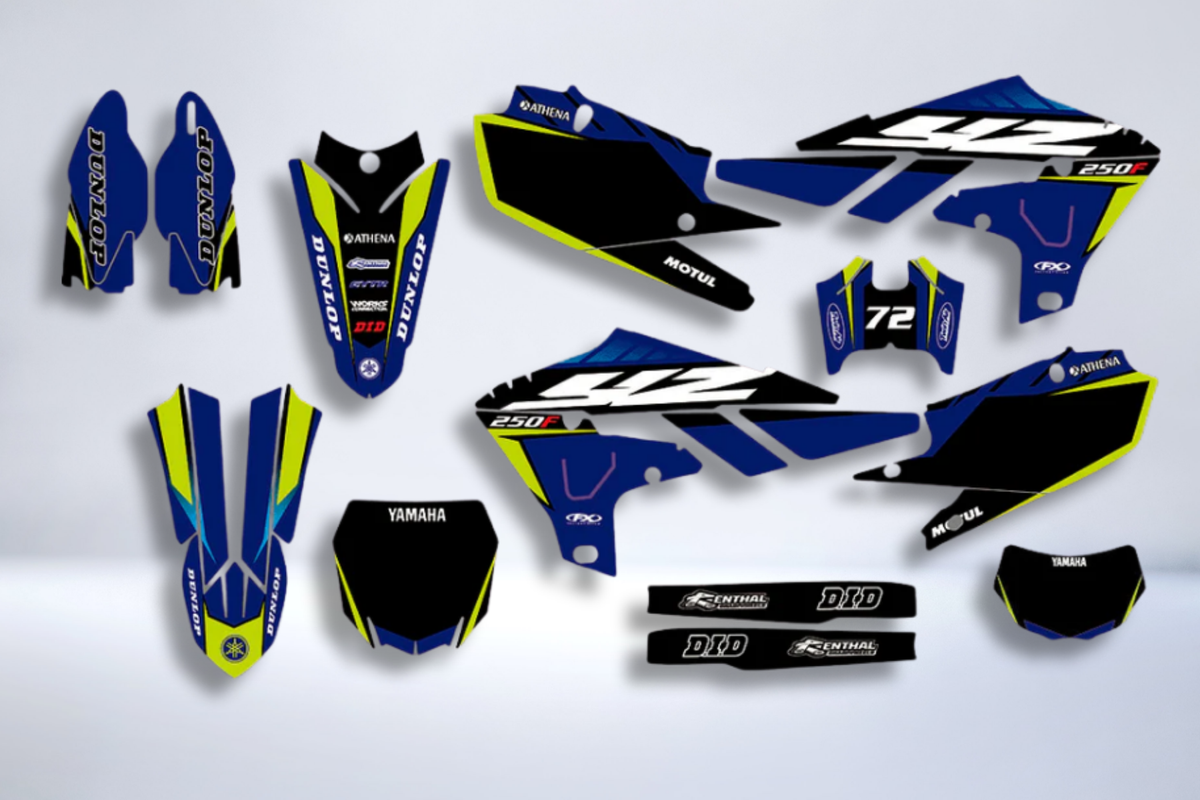 kit gráfico YAMAHA YZF 250 (2019-2021) / 450 (2018-2022) - YELLOW BLUE