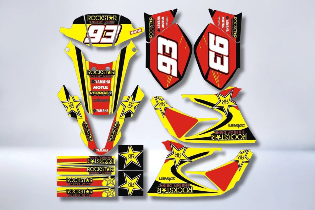 kit gráfico Yamaha DT 50 2003-2020 - ROCKSTAR ROJO