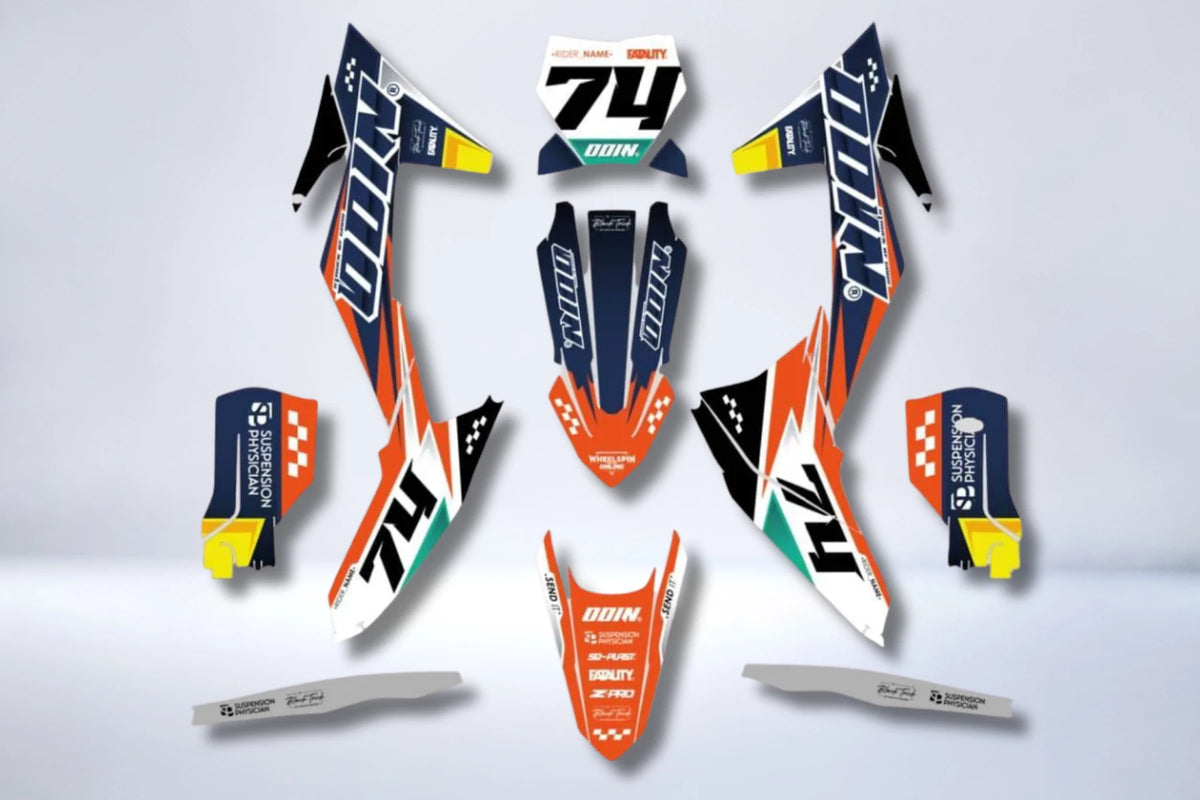 kit gráfico KTM adaptable a todos los modelos - HUGIN