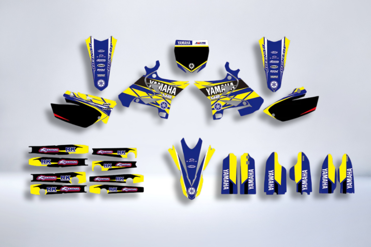 Kit déco YAMAHA YZ 125-250 2002-2020 UFO RESTYLE - BLUE YELLOW