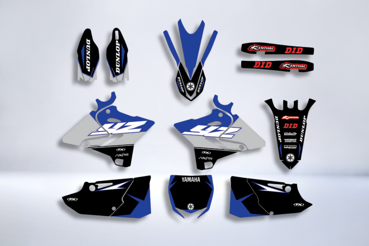 YAMAHA YZ 125-250 2015-2021 SIMPLE BLUE GREY graphics kit