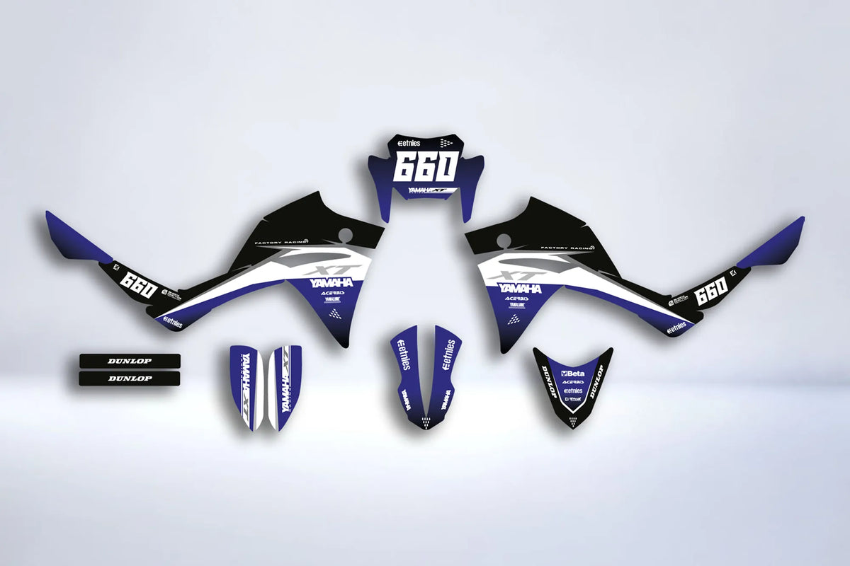 Kit grafiche YAMAHA YZ/YZF/WR/WRF/TTR/DTR/DTX/XT 660 - Aura Black