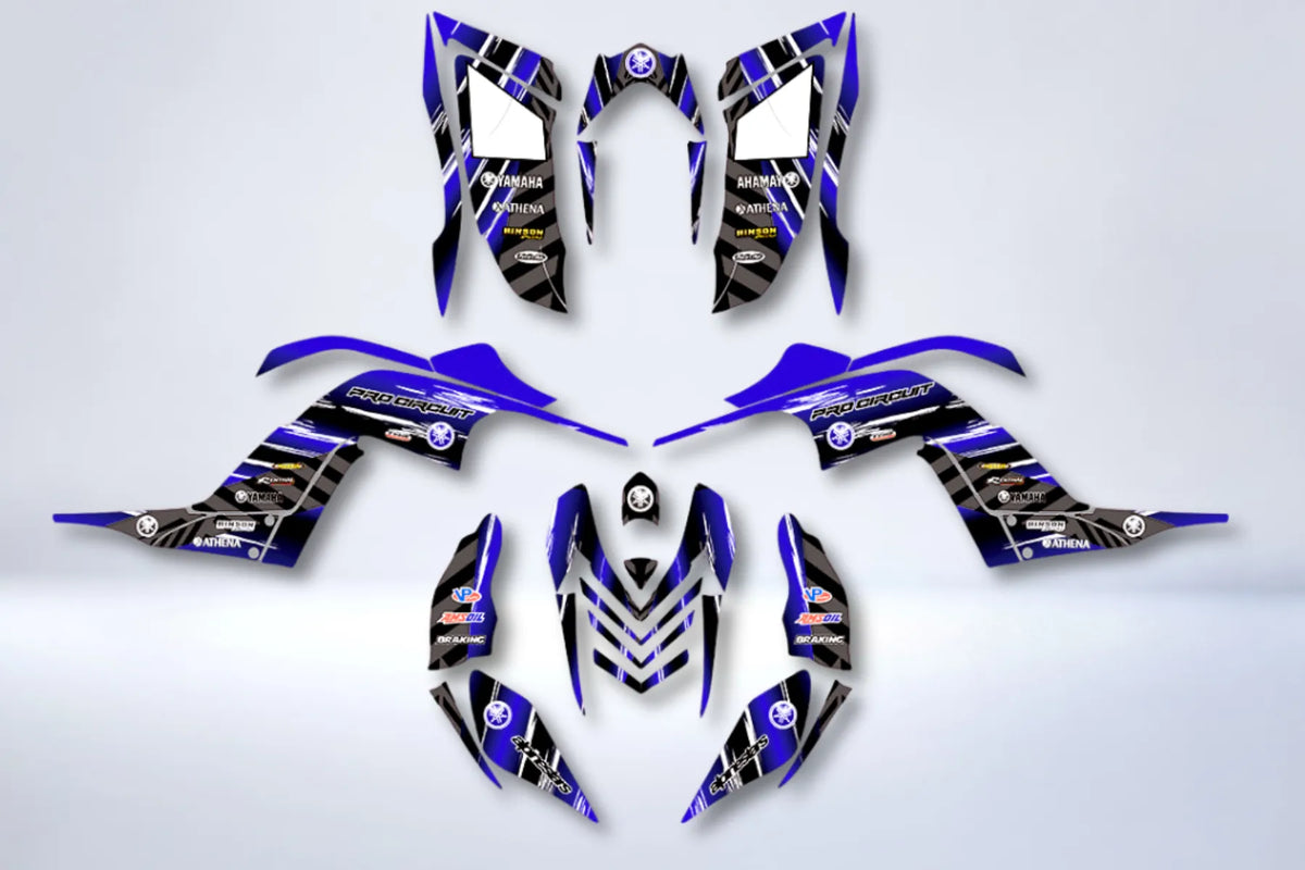 Kit déco Yamaha YFM 700 RAPTOR 2006-2012 - BLUE PRO CIRCUIT