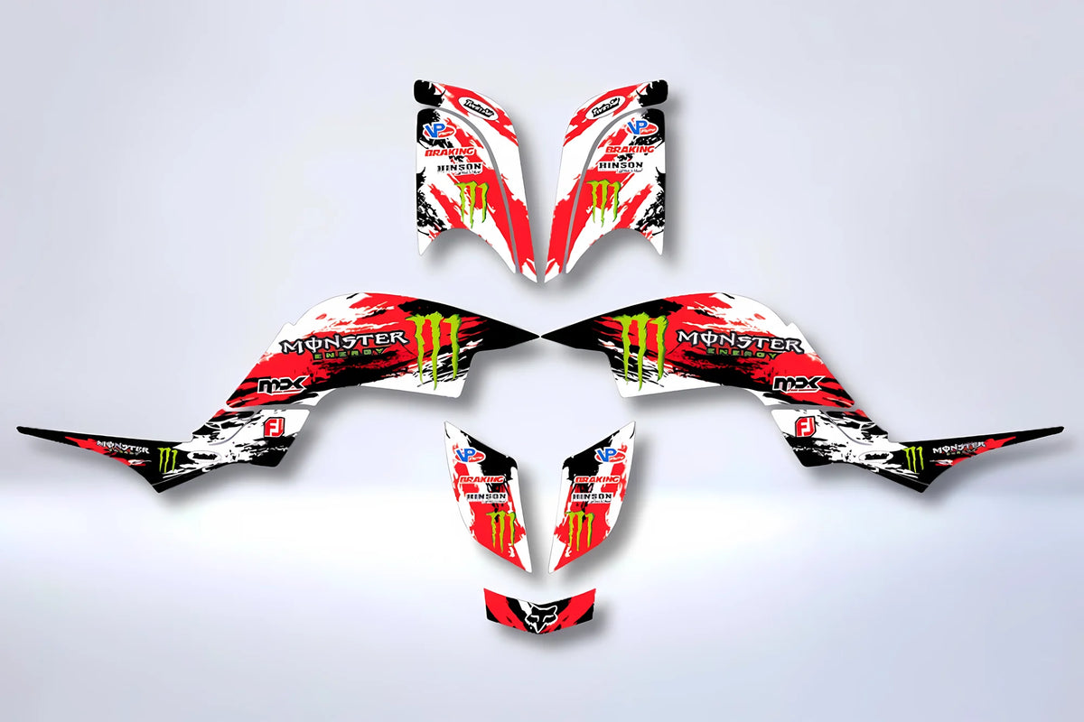 Yamaha YFM 660 RAPTOR graphics kit - MONSTER RED 2