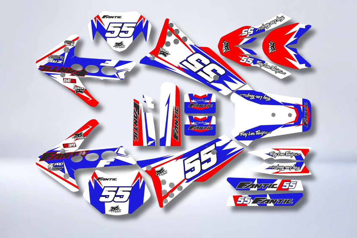 Fantic 50 Caballero 2011-2016 Deco Kit - BLUE RED