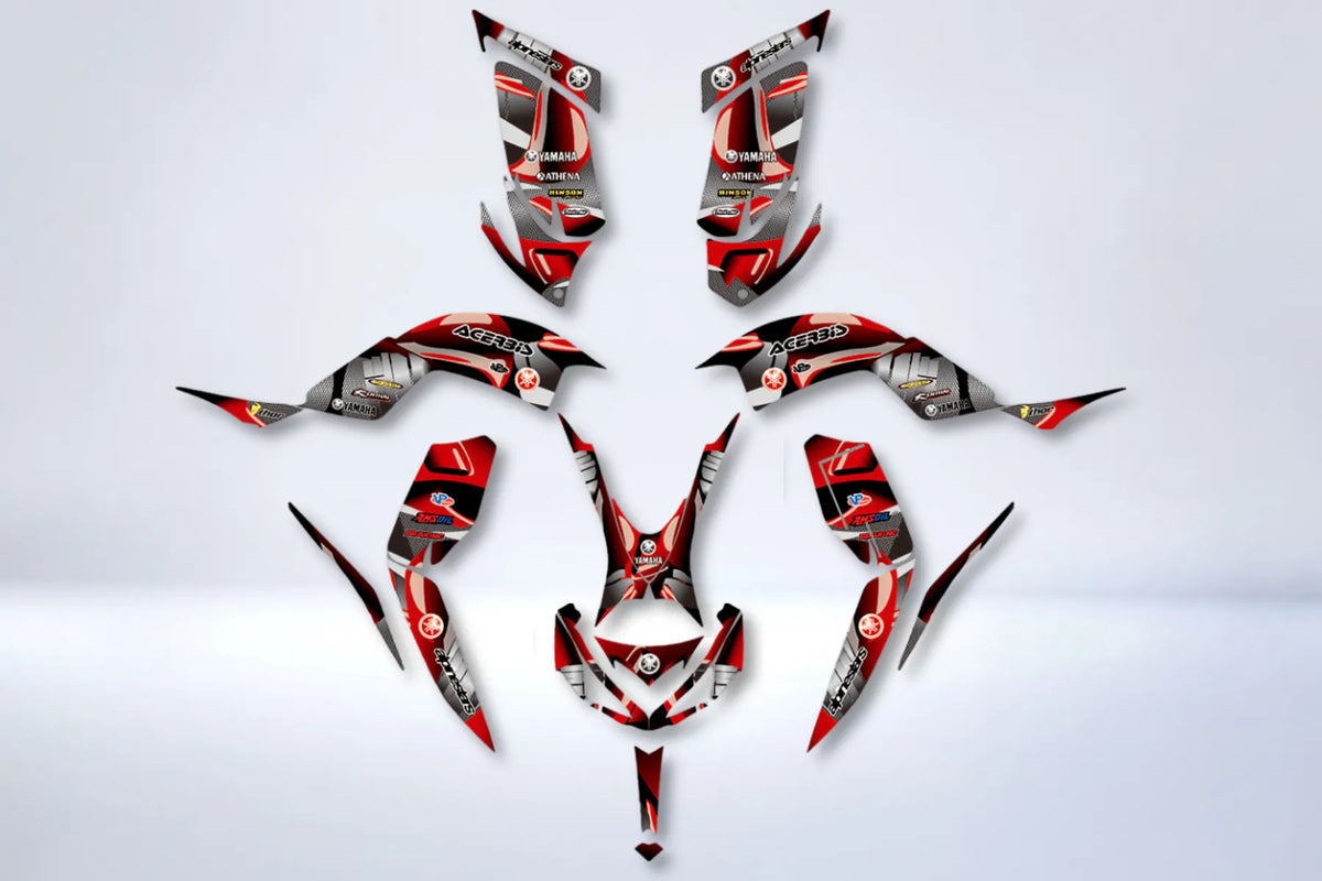 Yamaha YFM 700 RAPTOR 2013-2025 graphics kit - RED ACERBIS