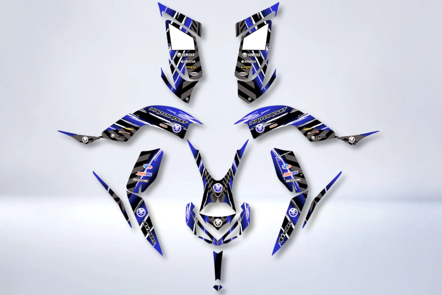 Yamaha YFM 700 RAPTOR 2013-2025 graphics kit - BLUE PRO CIRCUIT