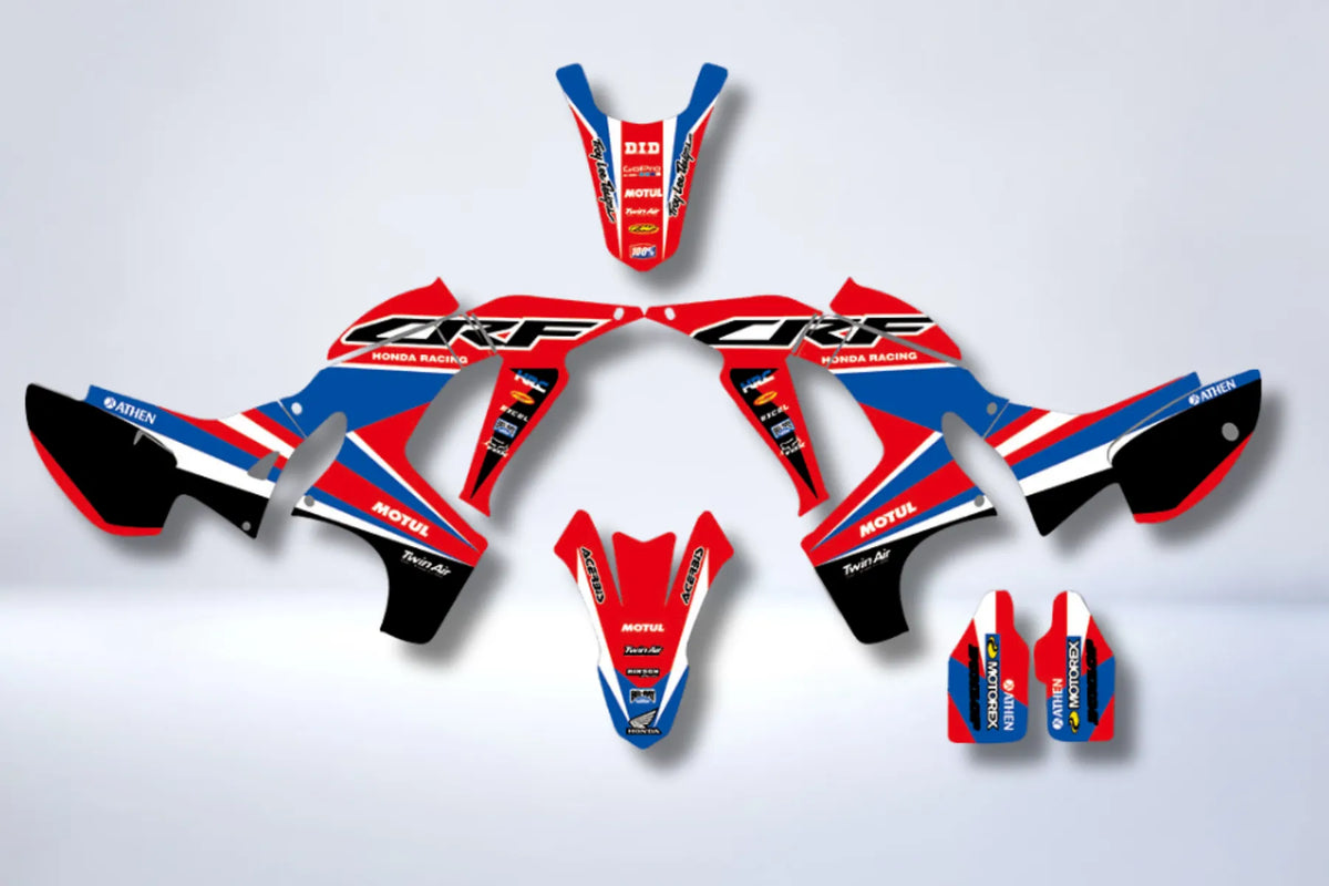 kit gráfico ROJO AZUL - HONDA CRF 250 RALLY 2017-2020