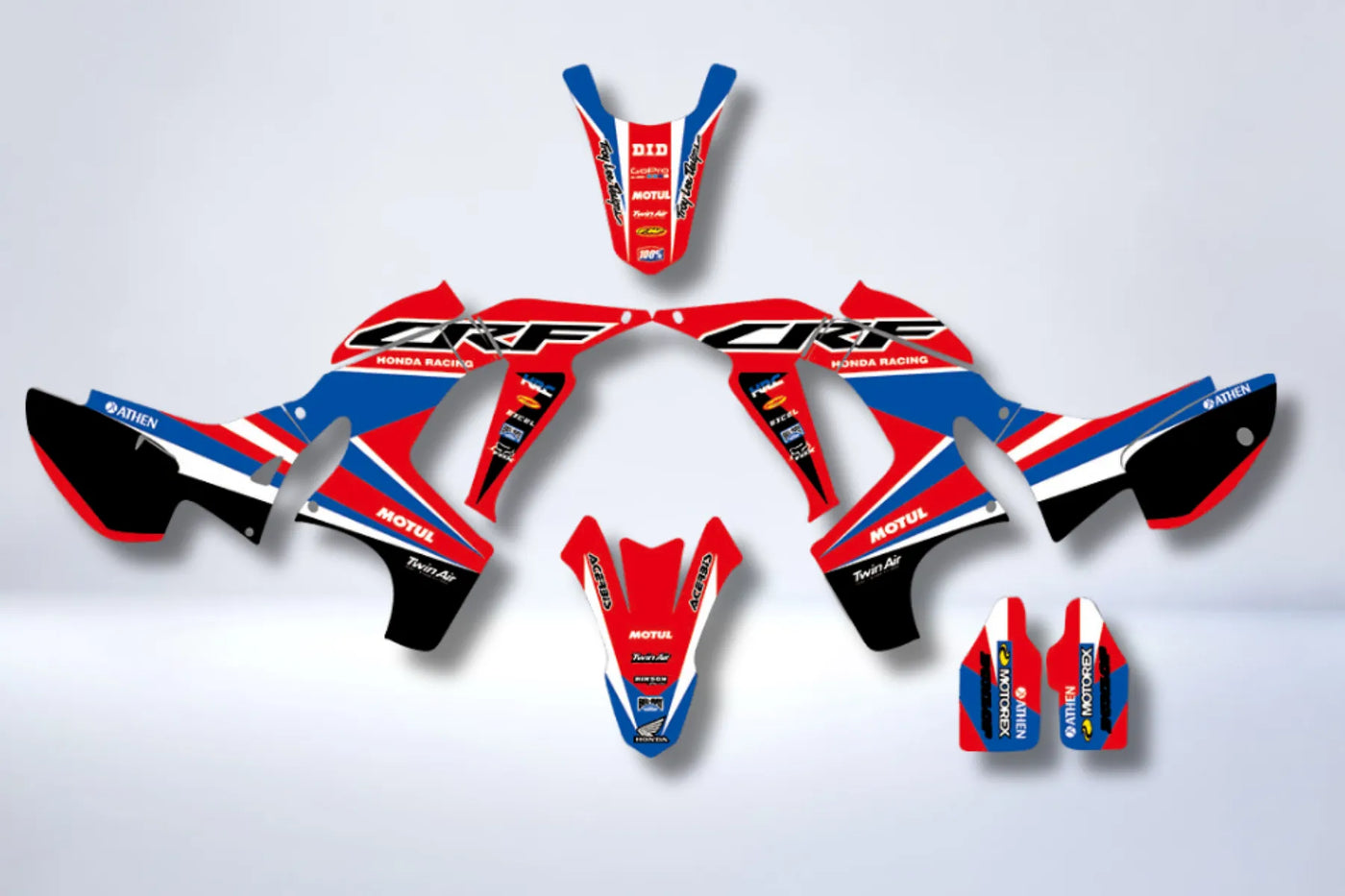 Kit déco RED BLUE - HONDA CRF 250 RALLY 2017-2020