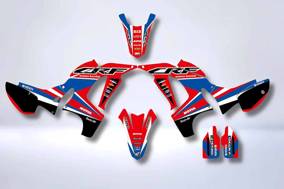 Kit de adhesivos ROJO AZUL - HONDA CRF 250 RALLY 2017-2020