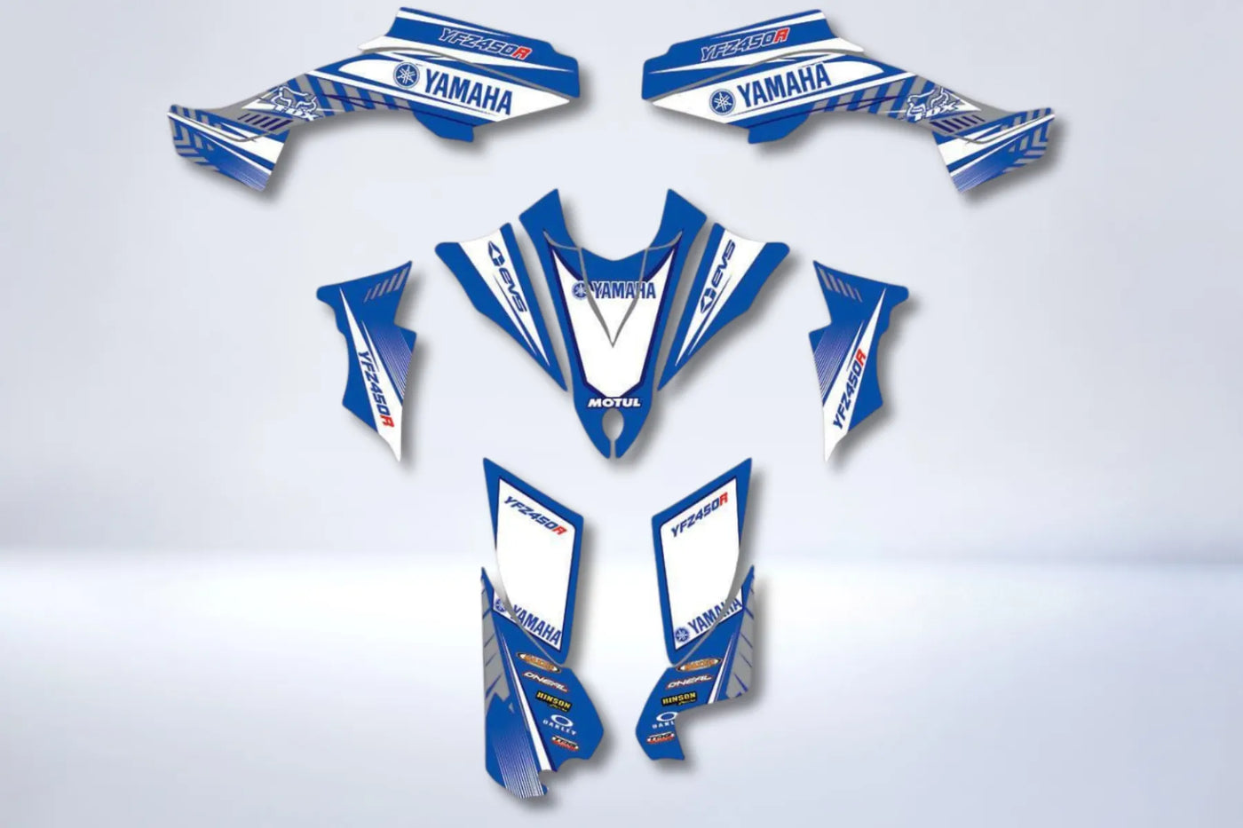 Yamaha YFZ 450 R RAPTOR 2014-2022 graphics kit - BLUE ORIGINAL