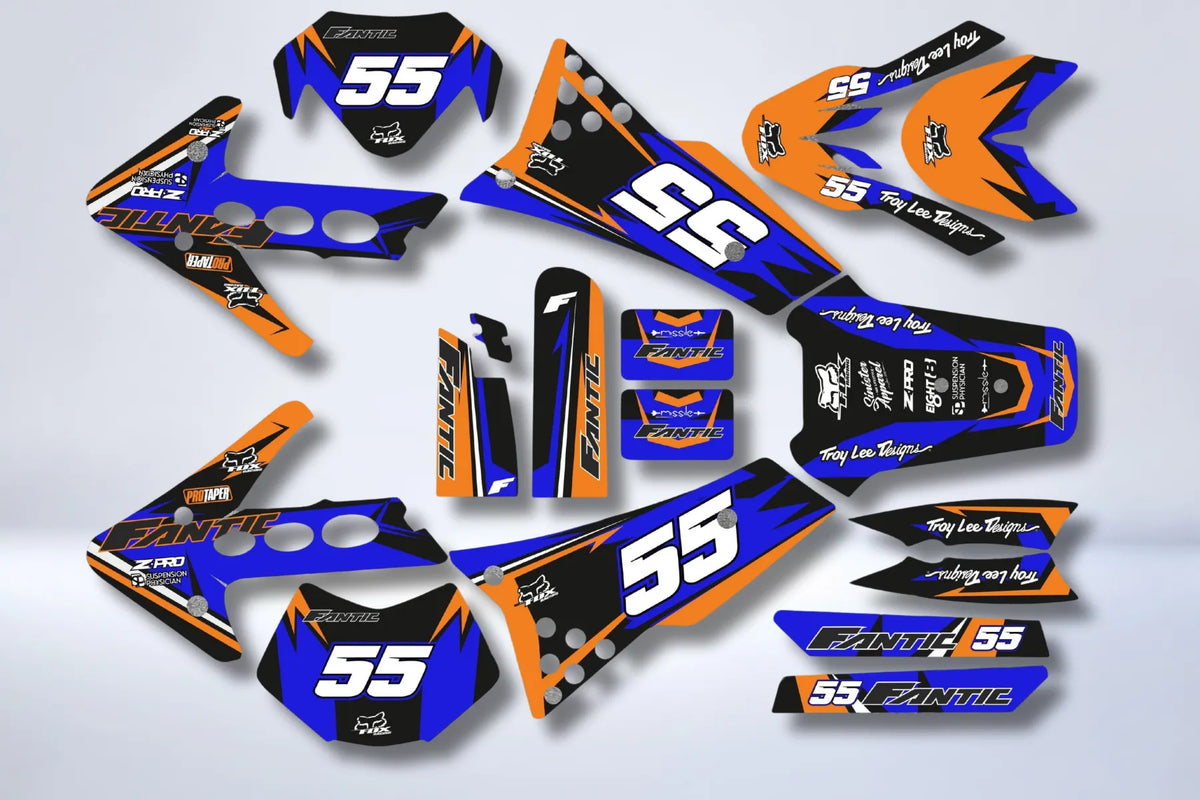 Fantic 50 Caballero 2011-2016 Deco Kit - BLUE ORANGE