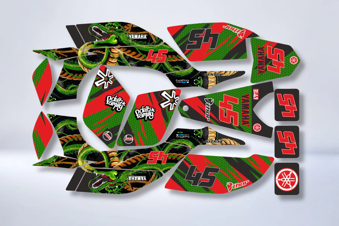 Kit déco Yamaha YFZ 450 R RAPTOR 2004-2008 - DBZ