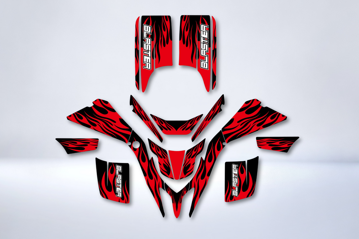 Graphics kit YAMAHA 200 Blaster - FIRE