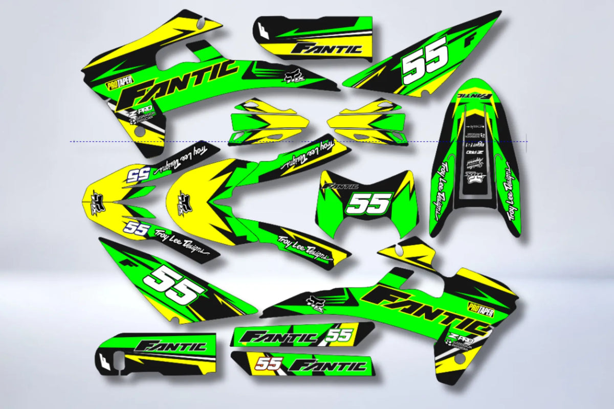 Fantic 50/125 XM / XE 2017-2022 graphics kit - GREEN YELLOW