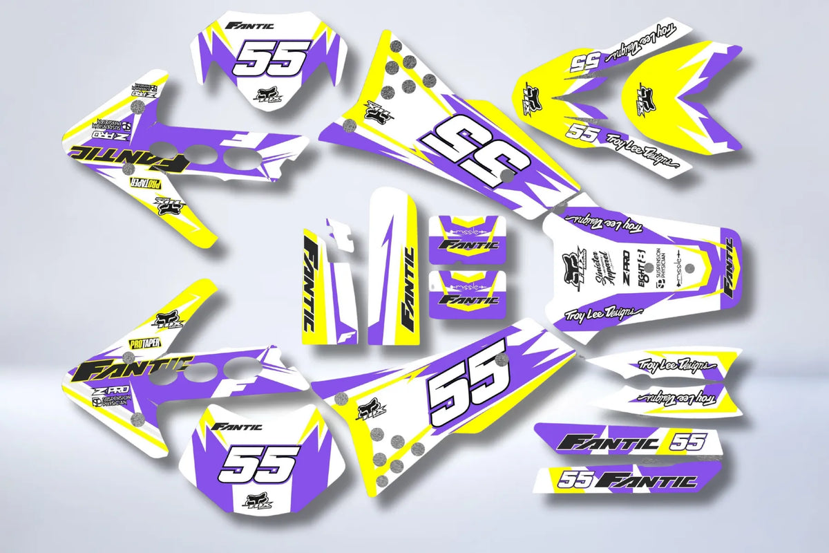 Fantic 50 Caballero 2011-2016 graphics kit - YELLOW PURPLE