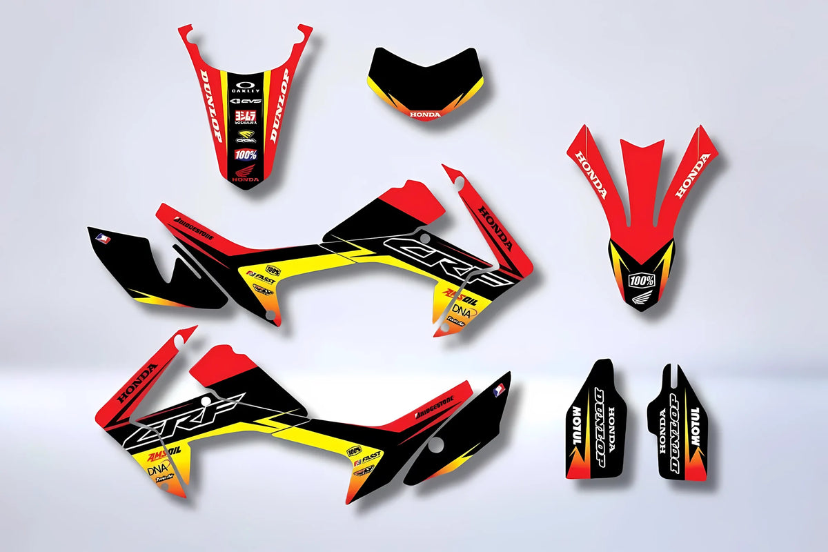 Kit grafiche HONDA CRF 250 L 2012-2018- RED YELLOW