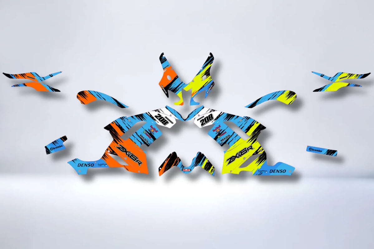 Colorfulページ Kawasaki NINJA ZX-6R 2007-2008 Decoration Kit - SCRATCH