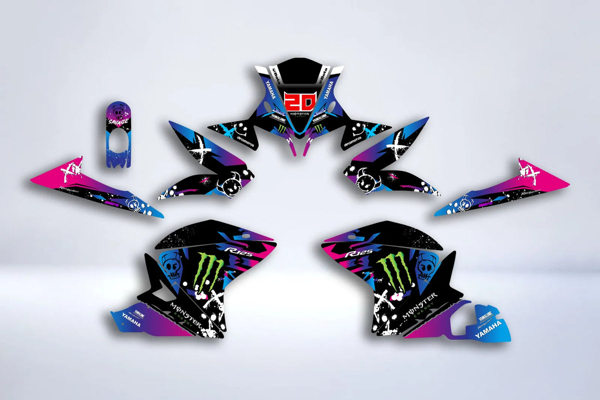 YAMAHA YZF R125 2008-2018 graphics kit - GRADIENT