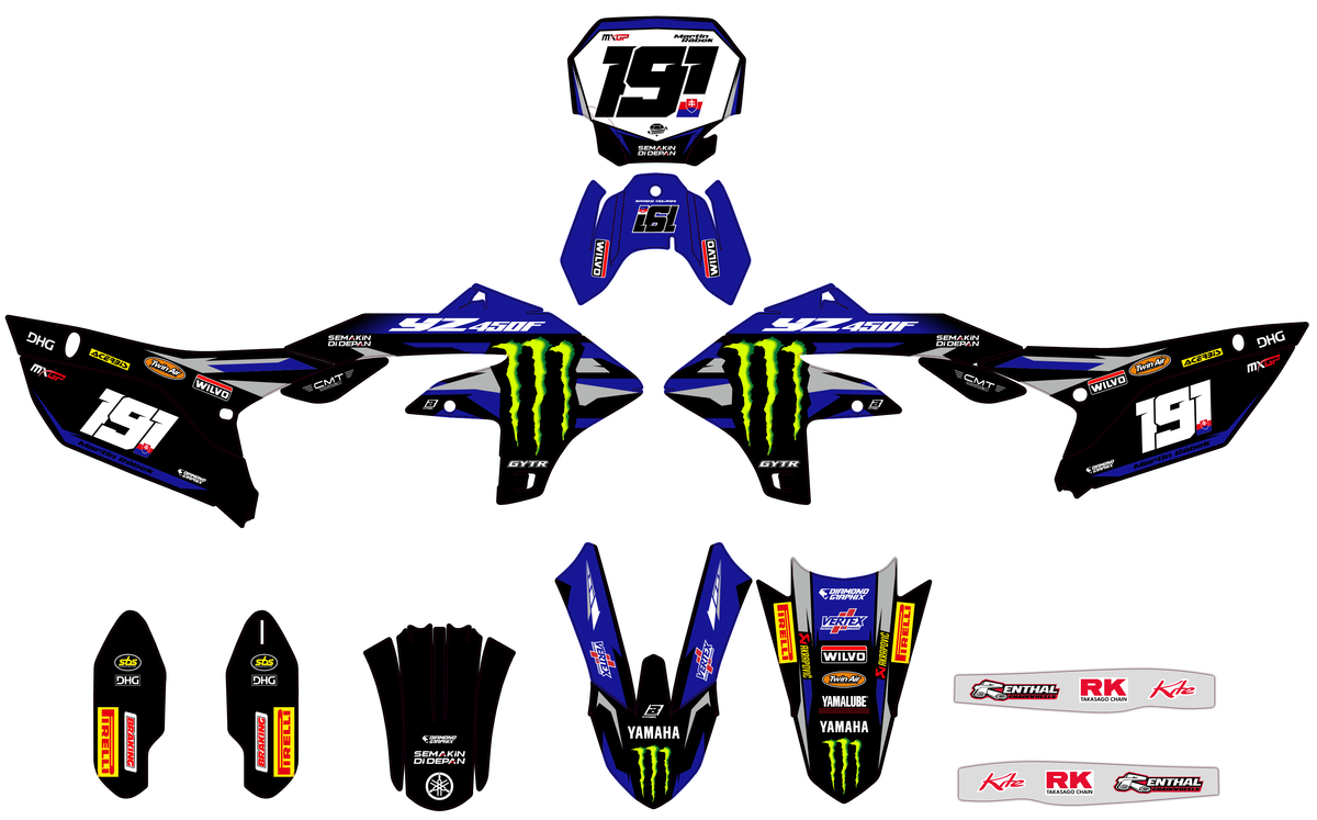 Kit Déco Yamaha YZF 250 2024-2025 & YZF 450 2023-2025 - SOLYON