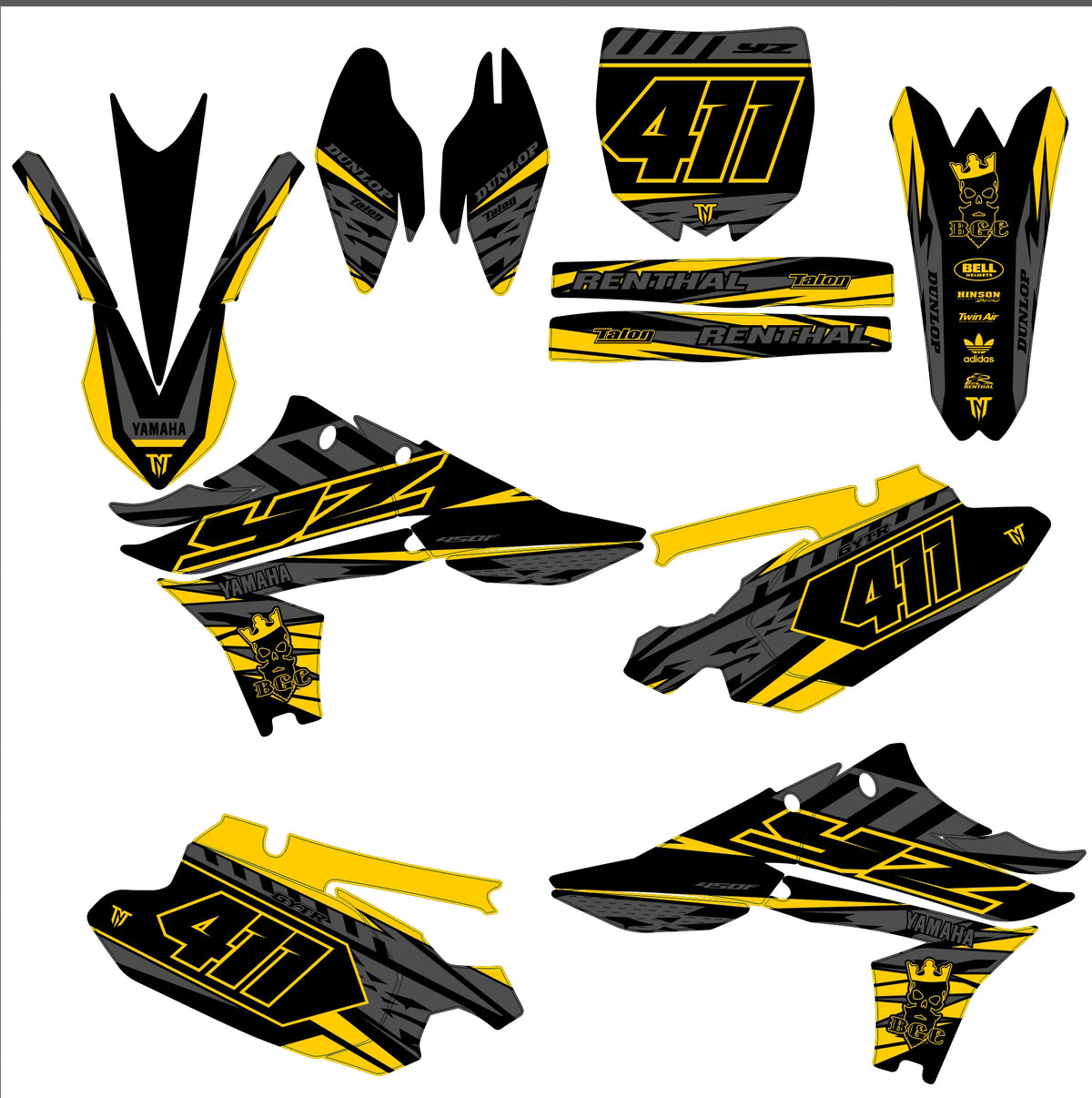 Kit Déco YAMAHA YZF 450 2010-2013 - CELYON