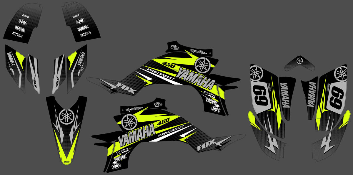 Kit déco Yamaha YFZ 450 R RAPTOR 2004-2008 - ASTORIXA
