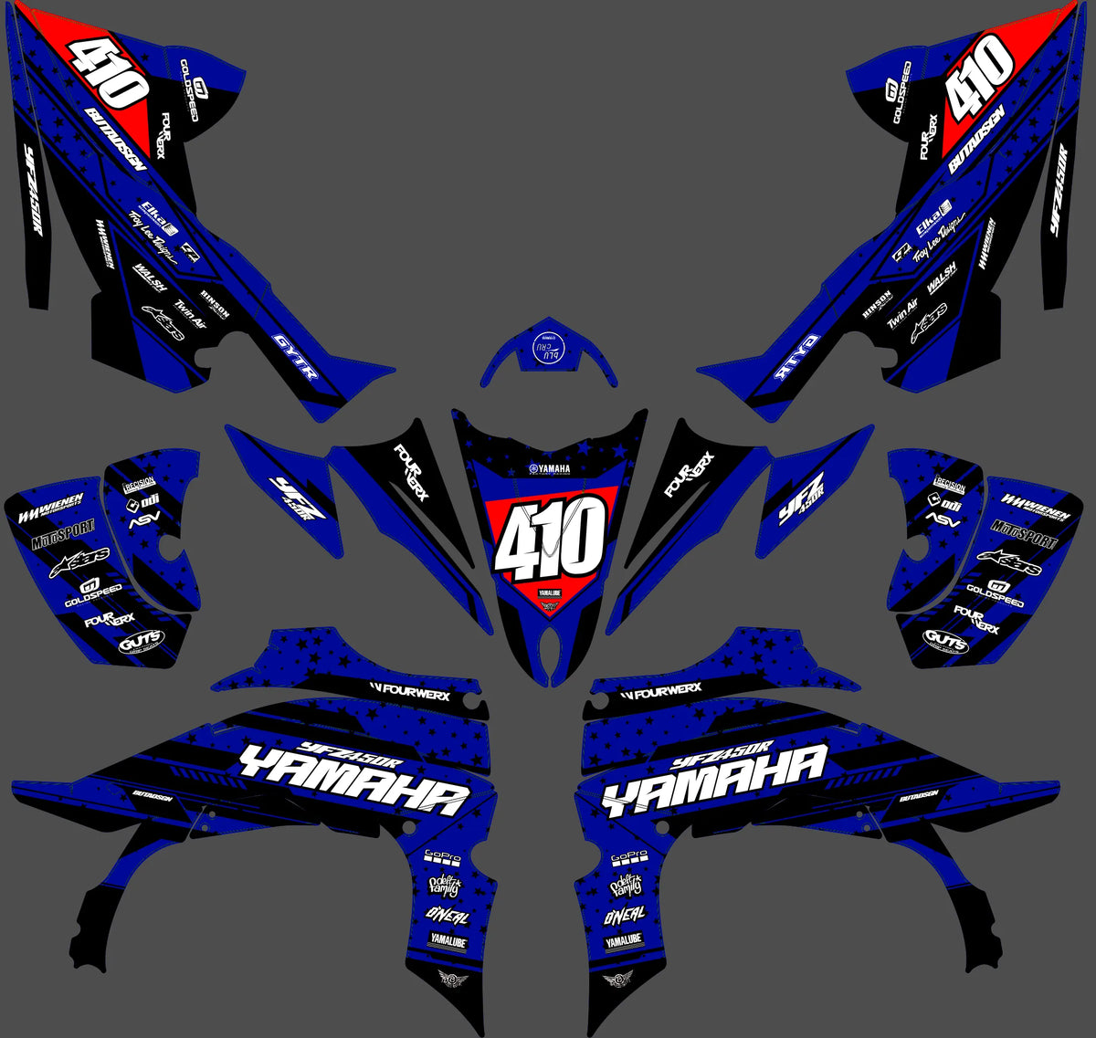Kit déco Yamaha YFZ 450 R RAPTOR 2014-2022 - ASTYRA