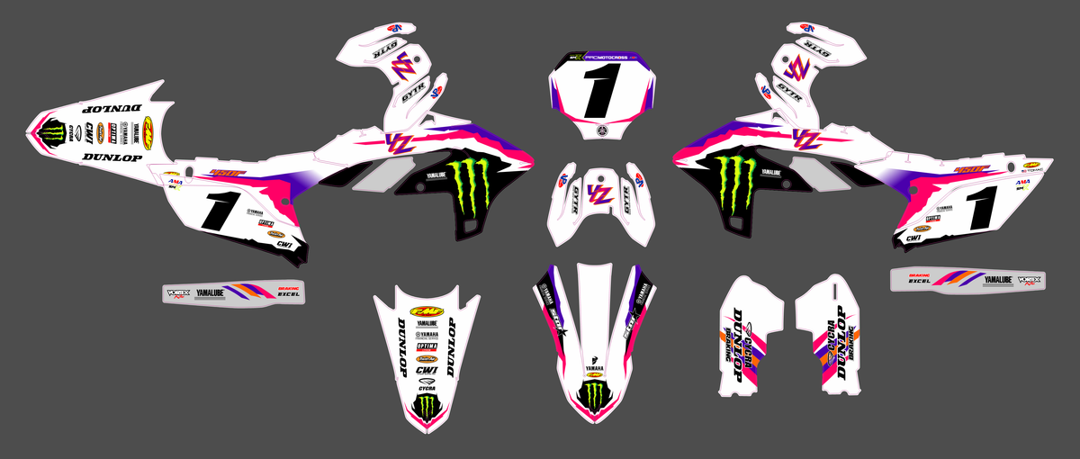 Kit Déco Yamaha YZF 250 2024-2025 & YZF 450 2023-2025 - DYNEXA