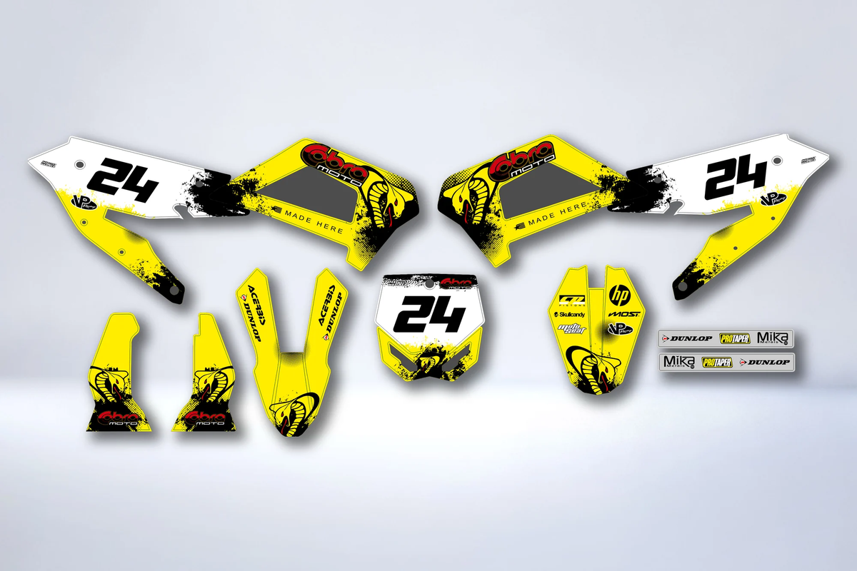 Cobra CX65 (2022-2025), CX50JR, CX3E, CX50SR, CX50FWE (2025) graphics kit - YELLOW