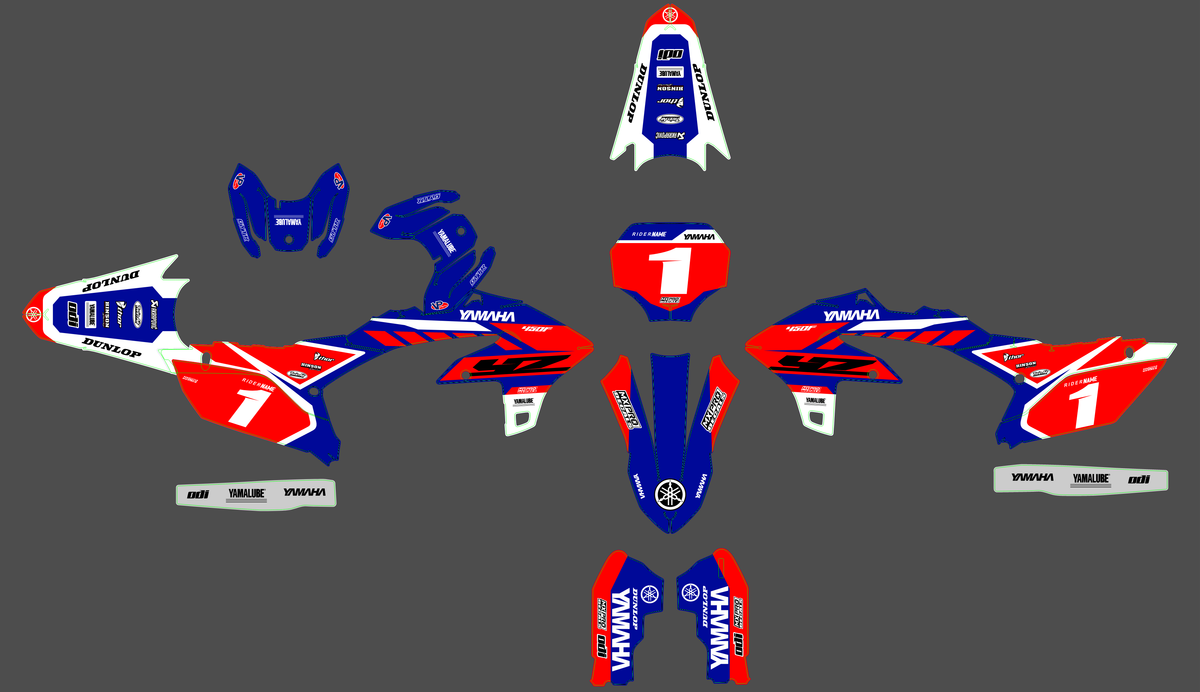 Kit Déco Yamaha YZF 250 2024-2025 & YZF 450 2023-2025 - VALTYS