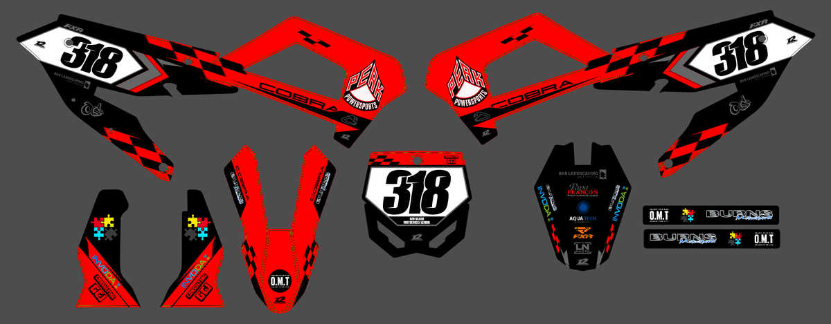 Kit déco Cobra CX65 (2022-2025), CX50JR, CX3E, CX50SR, CX50FWE (2025) - RED