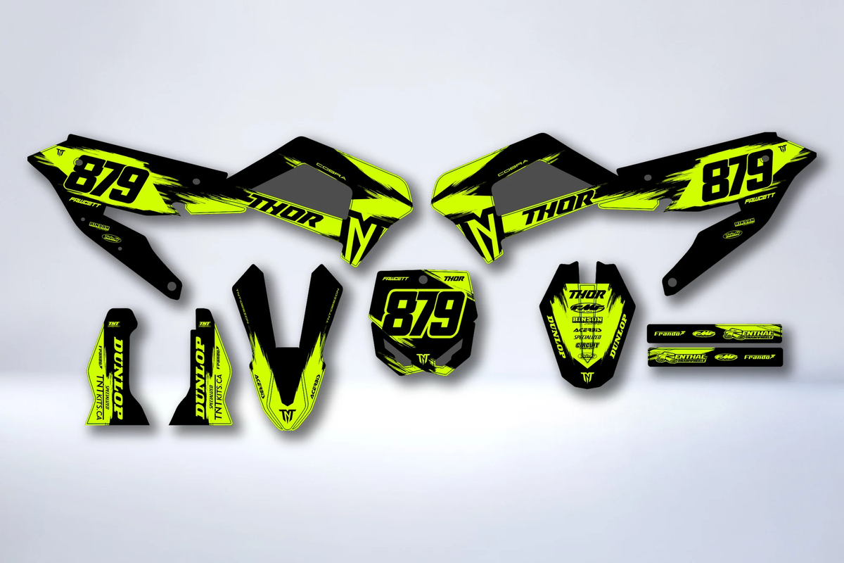 Dekor-Kit Cobra CX65 (2022-2025), CX50JR, CX3E, CX50SR, CX50FWE (2025) - VIVID (Fluoreszierend optional)