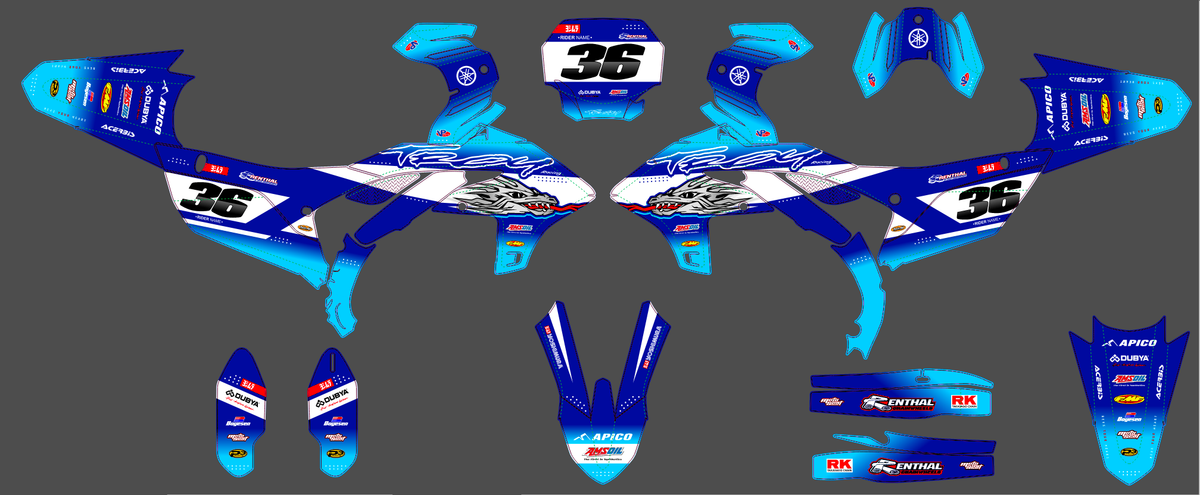 Kit Déco Yamaha YZF 250 2024-2025 & YZF 450 2023-2025 - NIVORA