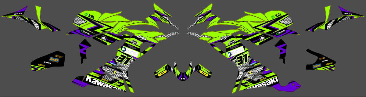 Kawasaki NINJA ZX-6R 2019-2023 graphics kit - VALTRON