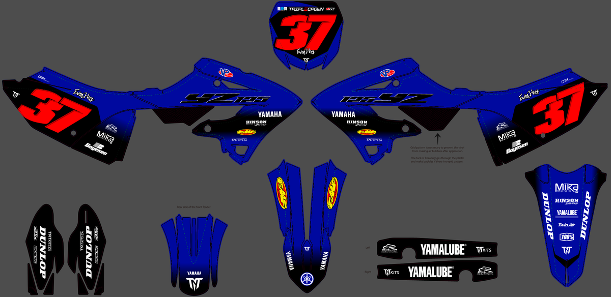 Kit Déco Yamaha YZ 125/250 2022-2025 - KYNTAR