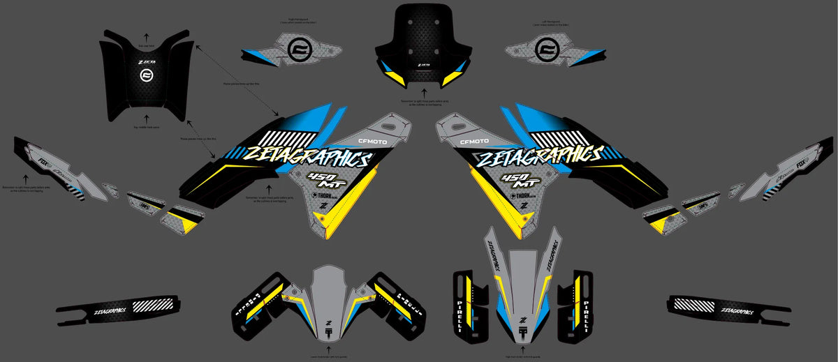 Dekor-Kit CF MOTO 450 MT 2024-2025 - PHORIX