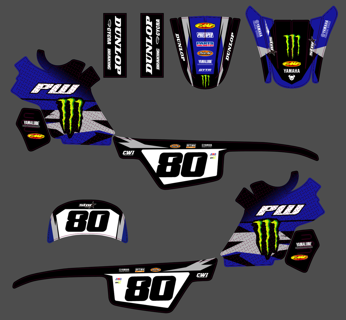 graphics kit YAMAHA PIWI PW 50 80 1990-2025 - ORYX