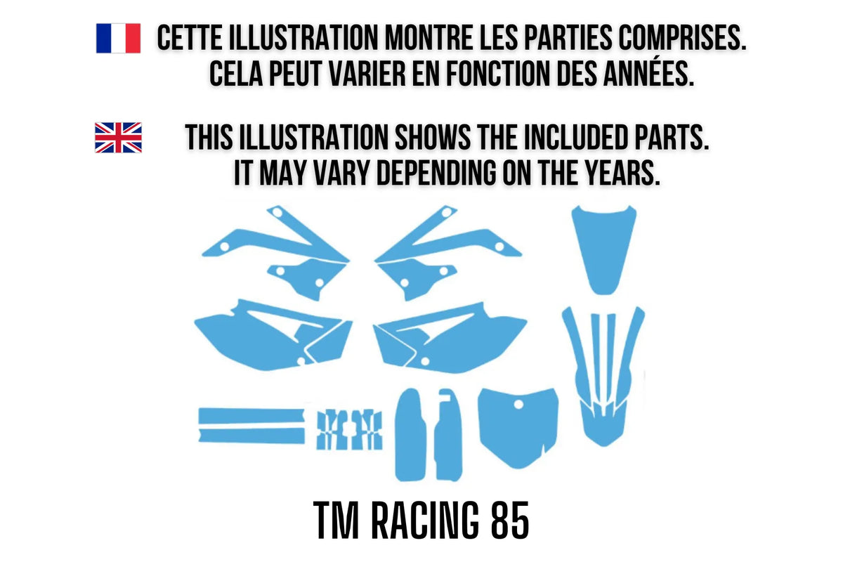 Dekorationskit TM Racing 85 (2013-2024) 100% individuell