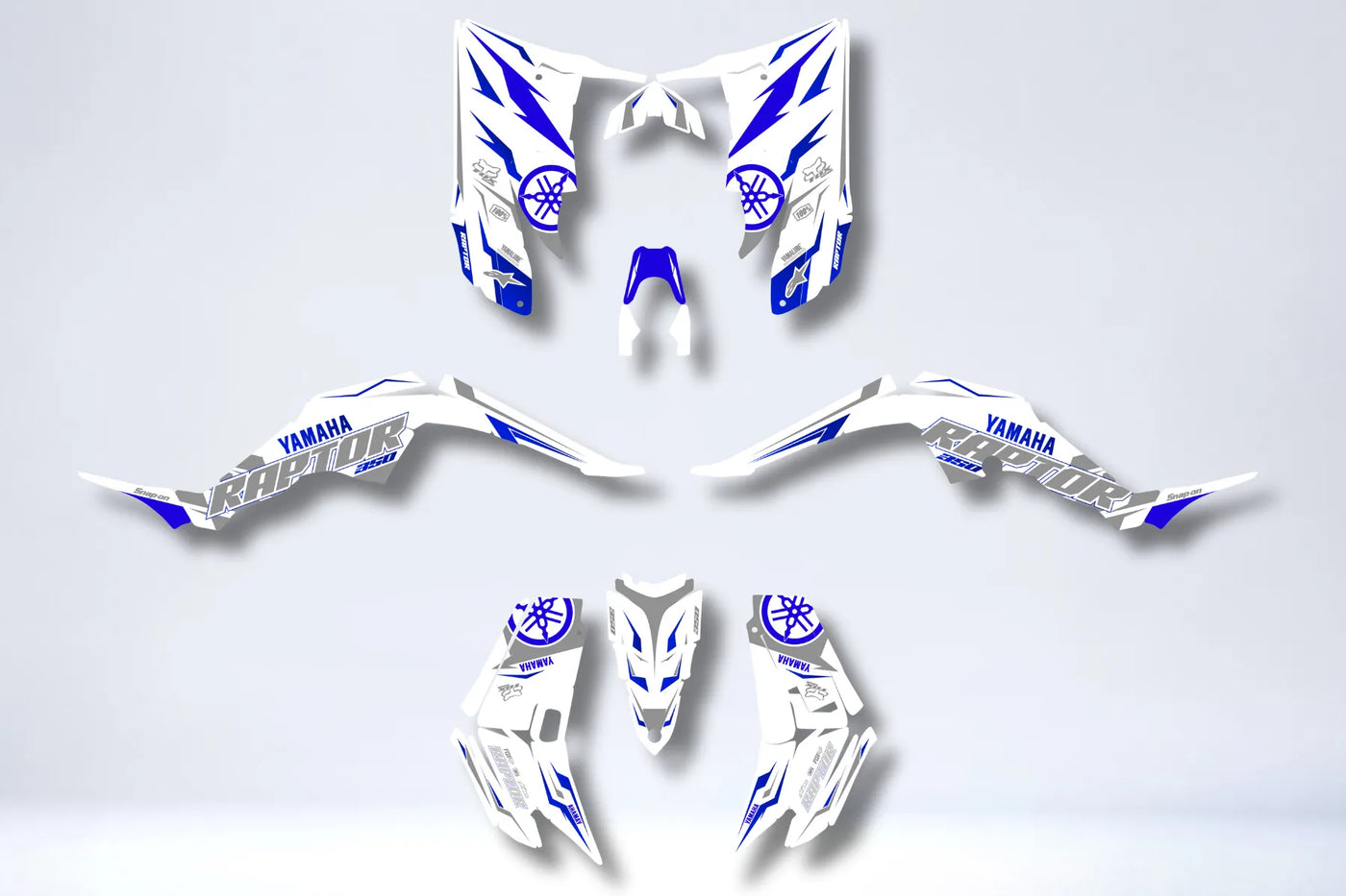 Kit grafiche Yamaha YFM 350 Raptor - VYNORIS WHITE