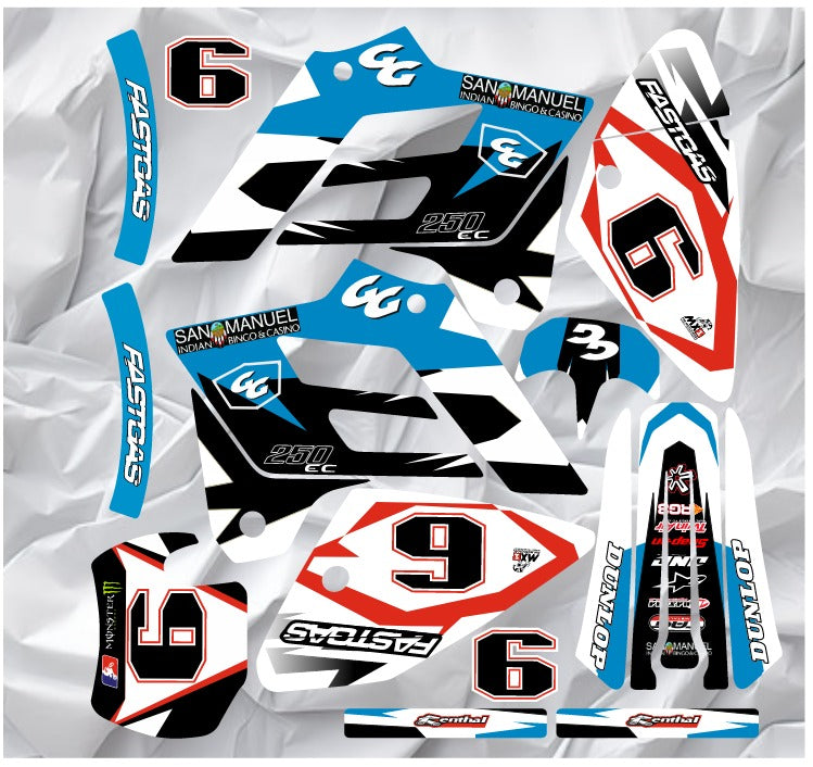 GAS GAS EC 2002-2006 - BLUE graphics kit