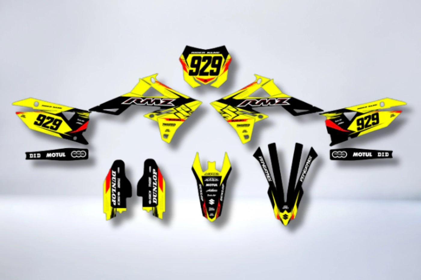 graphics kit SUZUKI RM-Z 450 2018-2025 & RM-Z 250 2019-2023 - VYPRIX