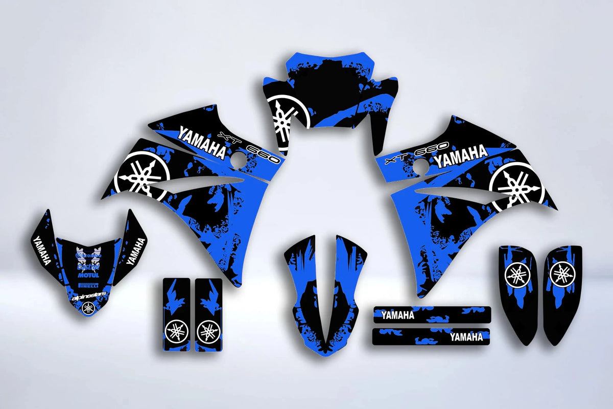 Kit déco YAMAHA XT 660 AVANT 2006 - BLACK RED