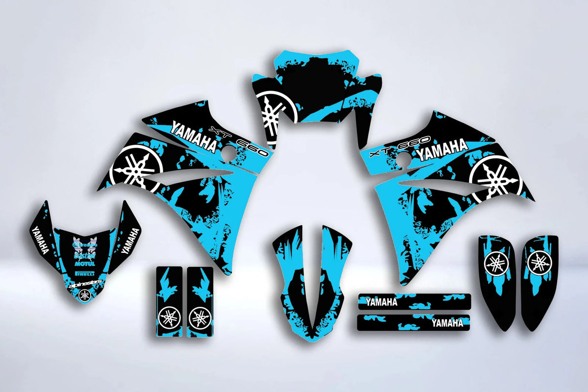 Kit déco YAMAHA XT 660 AVANT 2006 - BLACK RED
