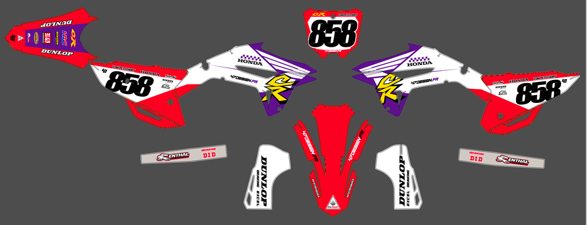 Honda CRF 250 2022-2024 & CRF 450 2021-2024 graphics kit - GRITFURY