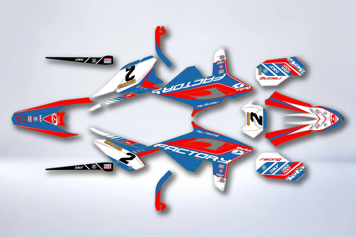 Dekor-Kit BETA RR Enduro 2020-2022 - TORQON TRICOLOR