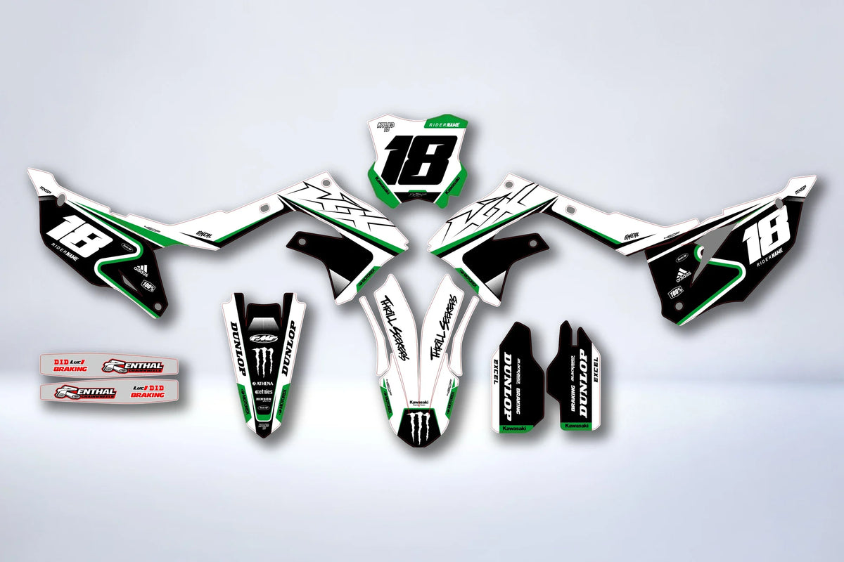 Kit grafiche Kawasaki KXF 250 2021-2024 & KXF 450 2019-2023 - Zyphrax