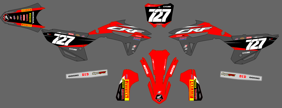 Honda CRF 250 2022-2024 & CRF 450 2021-2024 graphics kit - REKZORN