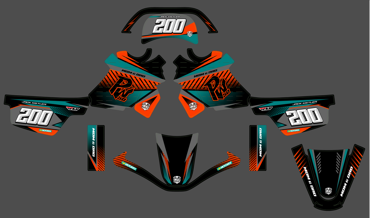 graphics kit YAMAHA PIWI PW 50 80 1990-2025 - KRONIX